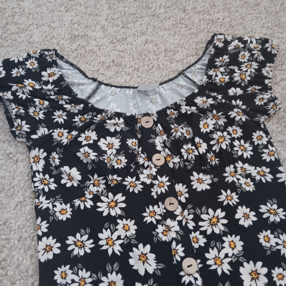 NWOT - Black Floral Sun Dress - Picture 2 of 3